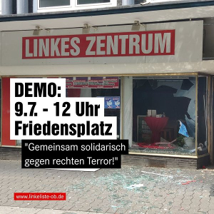 Solidarität mit dem Linken Zentrum Oberhausen!