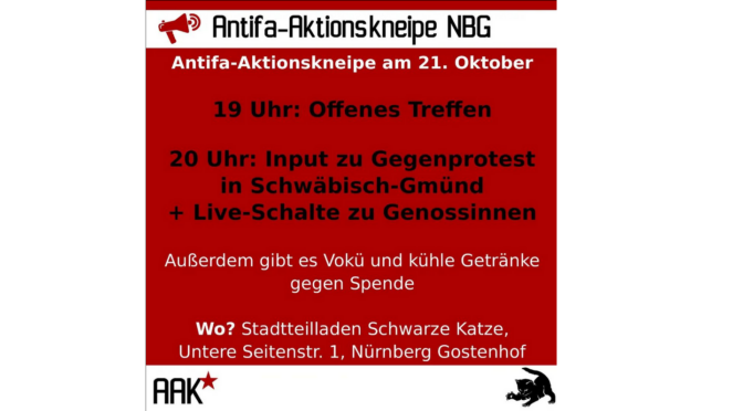 Antifa-Aktionskneipe im Oktober